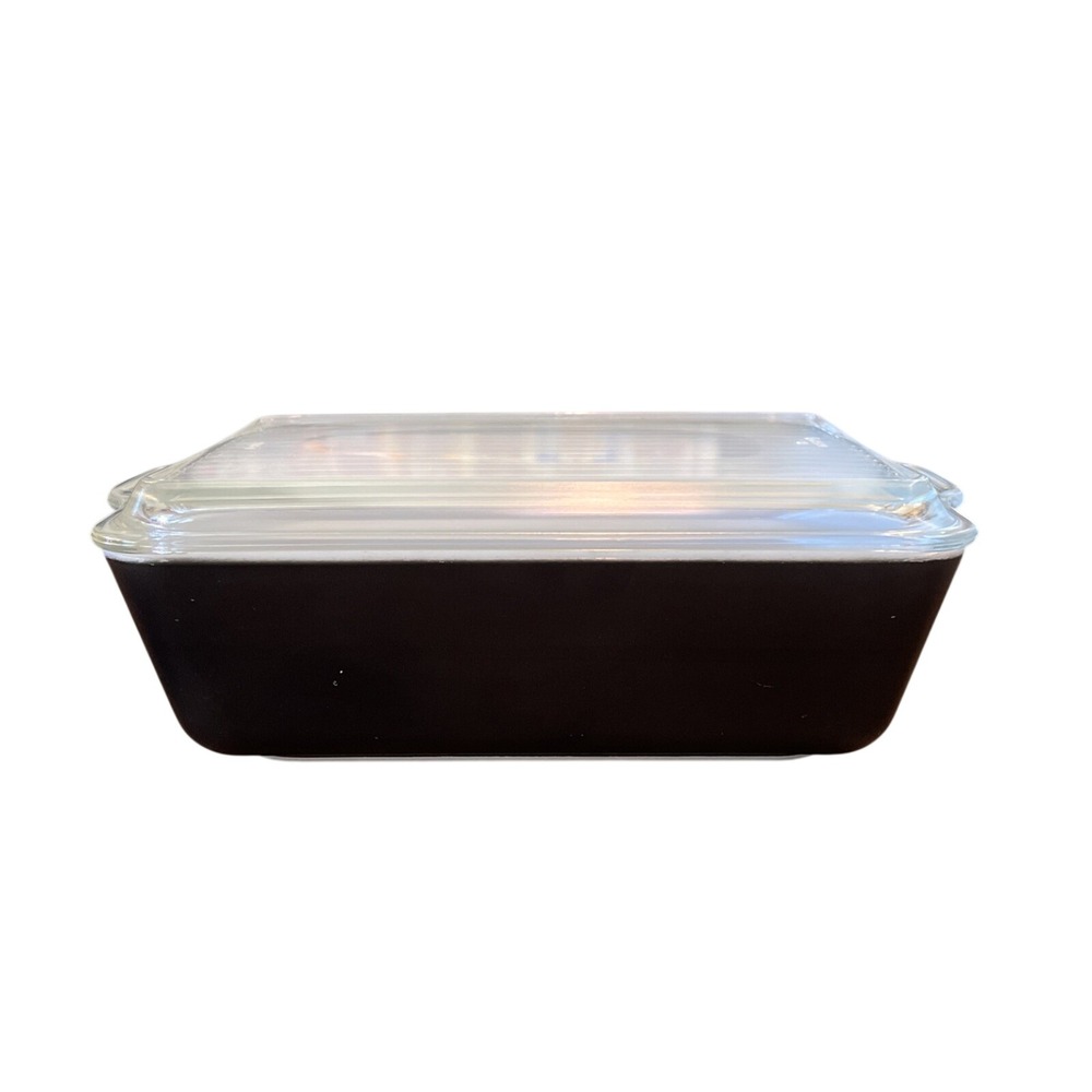 Pyrex Black 503 RODNEY KENT, STARLINE Matte Black Refrigerator Dish 1 1/2 QT